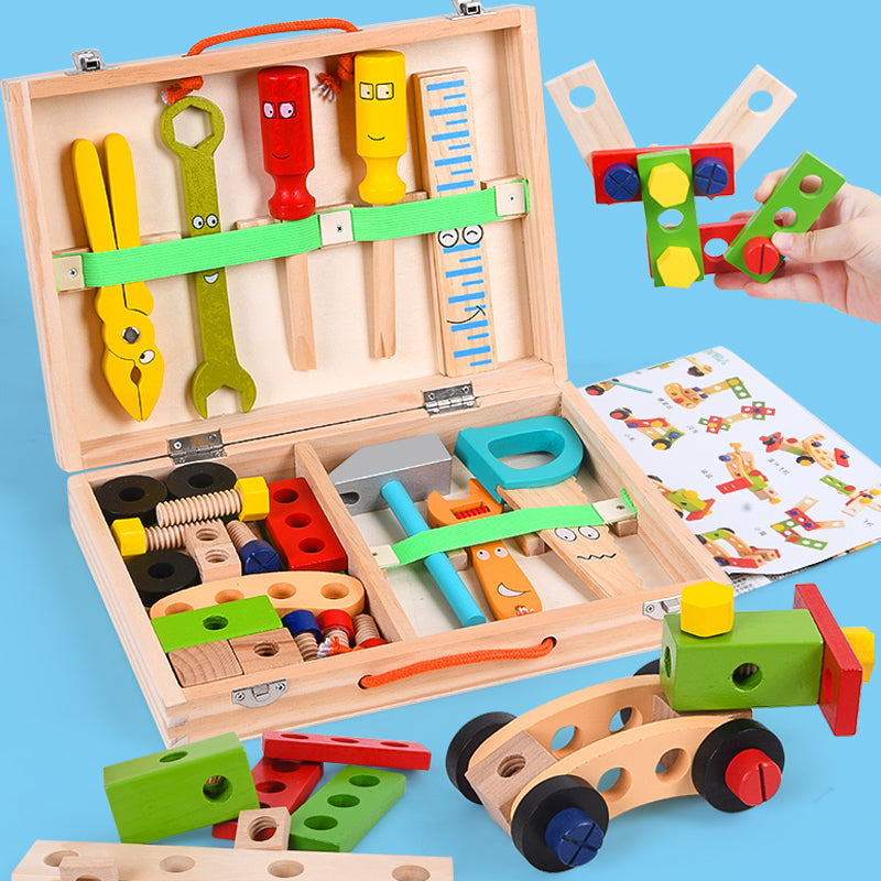 BoltBuddy - Schroeven, hameren, zagen - Montessori houten gereedschapskist