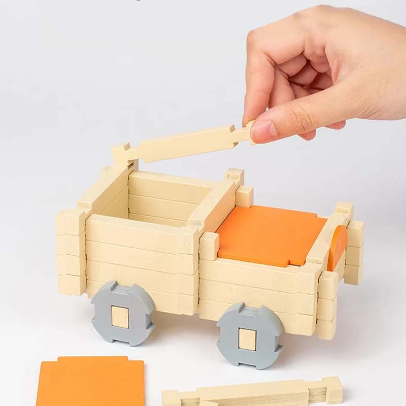 BouwBart™ – Montessori Mini Huis Bouwset