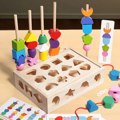 SanneSort™ – 5-in-1 Montessori vormenbox