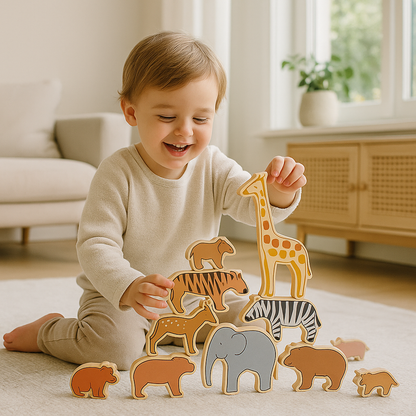 Zoe™ – Balans & Dierenplezier – Montessori Stapelspel