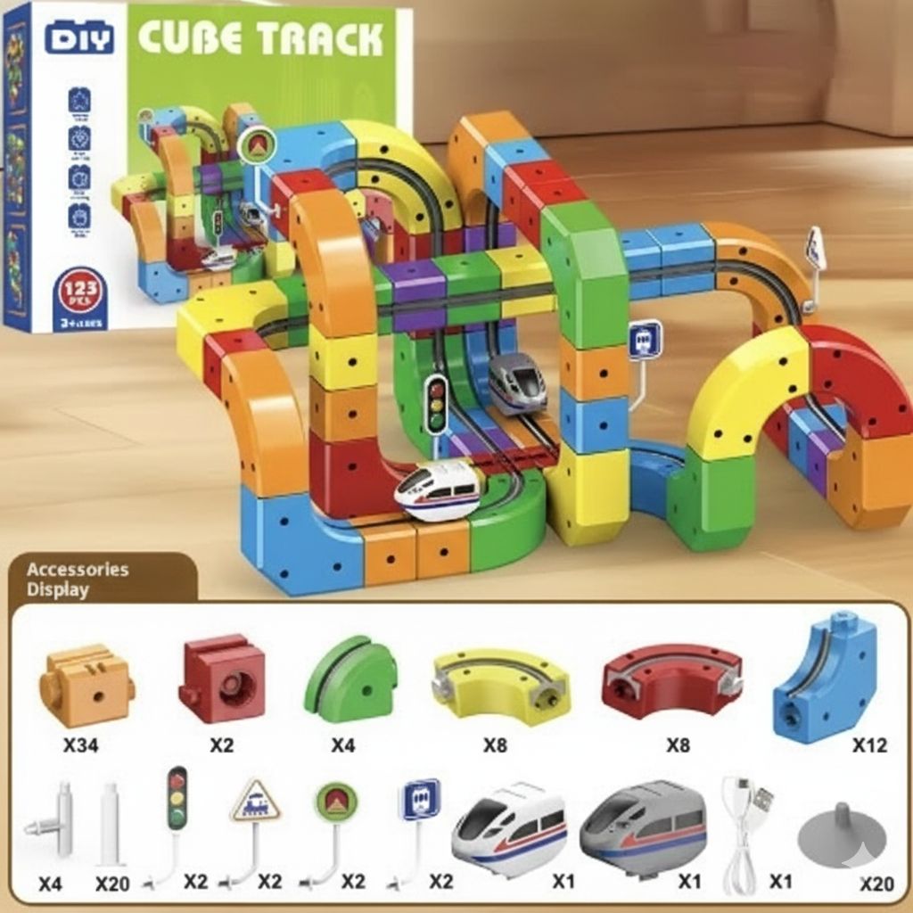 CubeRail™ – Magnetische Bouwbaan & Treinplezier