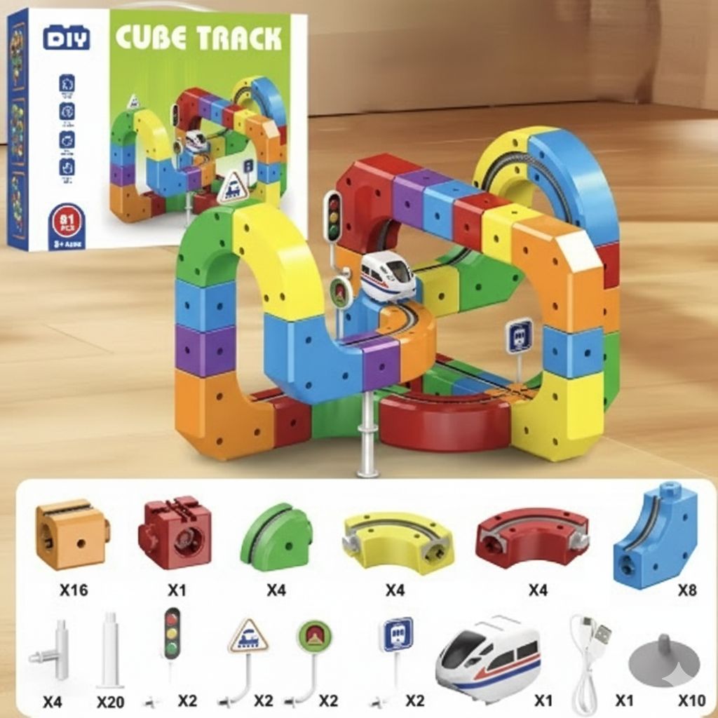 CubeRail™ – Magnetische Bouwbaan & Treinplezier