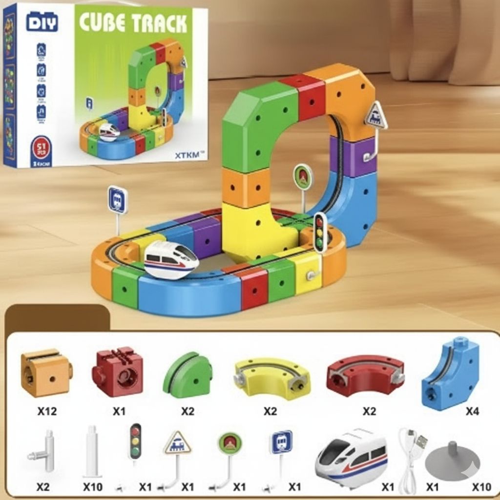 CubeRail™ – Magnetische Bouwbaan & Treinplezier