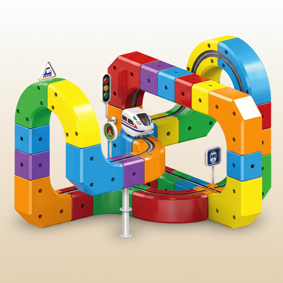 CubeRail™ – Magnetische Bouwbaan & Treinplezier