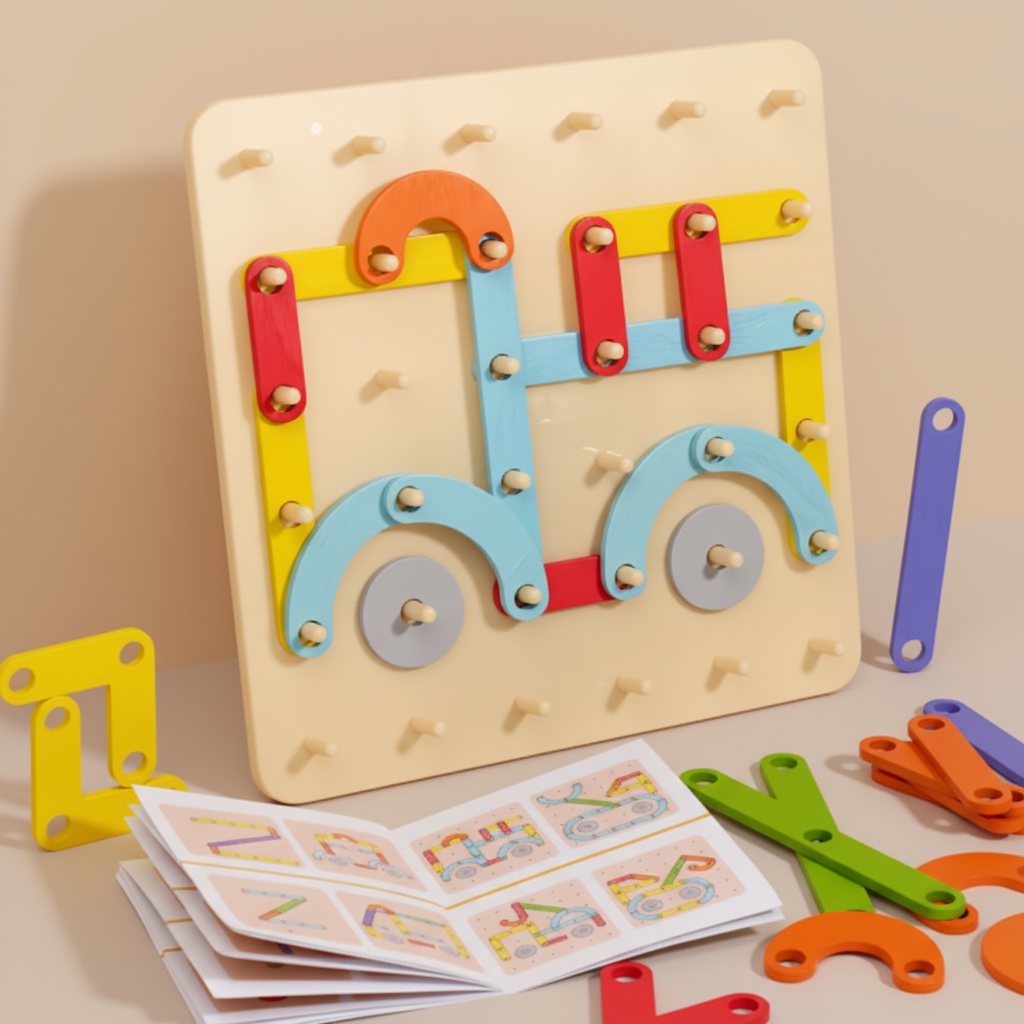 Evi™ – Montessori Geobord Puzzel
