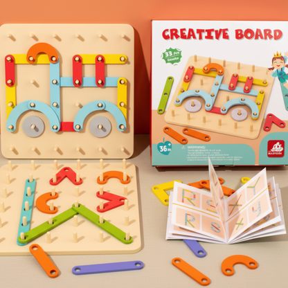 Evi™ – Montessori Geobord Puzzel