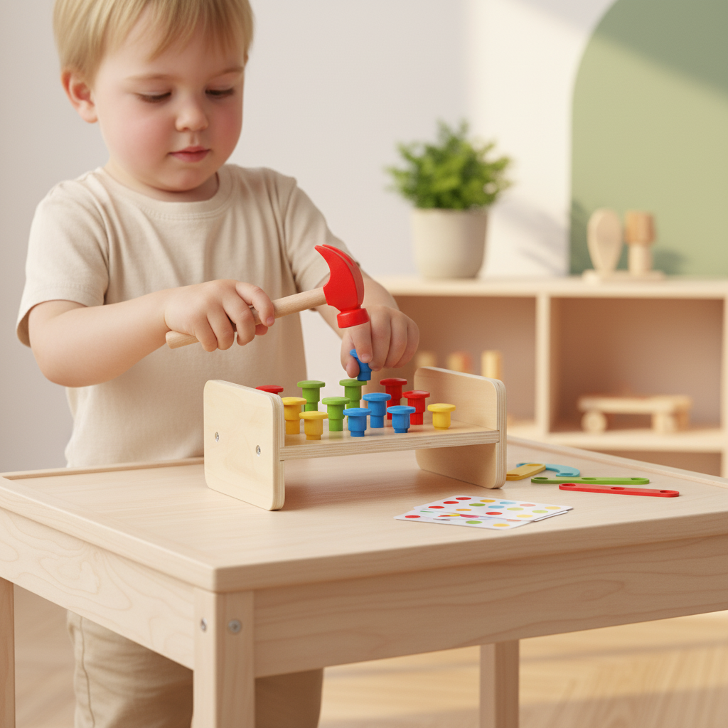 JipHammer™ – Montessori Hamer & Speeltafel
