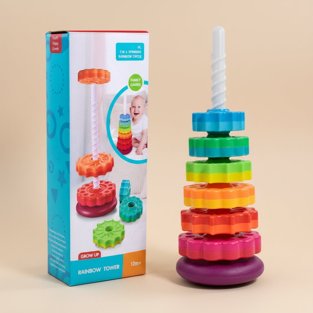 LunaTower™ – Montessori Regenboog Stapeltoren