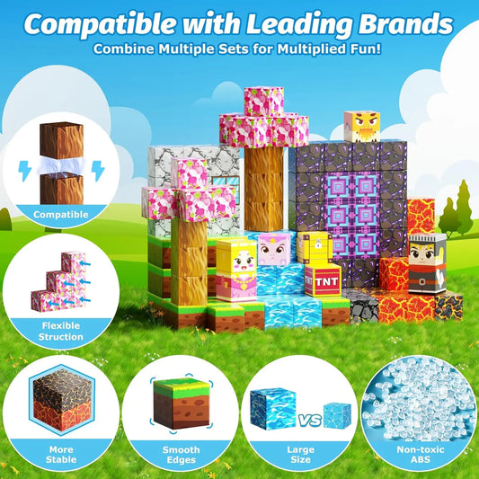 Brikko™ - Magnetic Building Cubes Set Montessori
